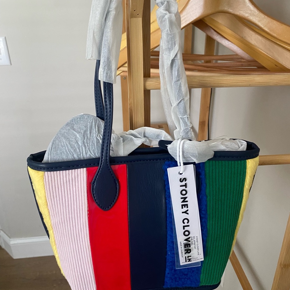 Stoney Clover Lane Colorful Striped Tote - Picture 4 of 5